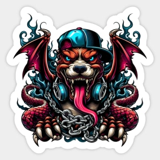 Urban Pitbull Dragon Sticker